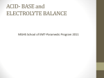 ACID- BASE and ELECTROLYTE BALANCE