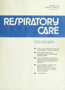 Respiratory care : the official journal of the American Association for