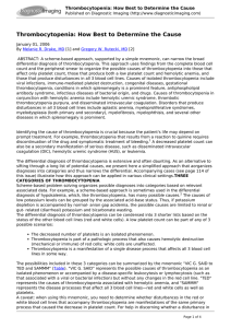 Thrombocytopenia: How Best to Determine the Cause