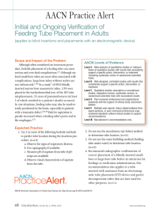 Initial and Ongoing Verification of Feeding Tube Placement in Adults