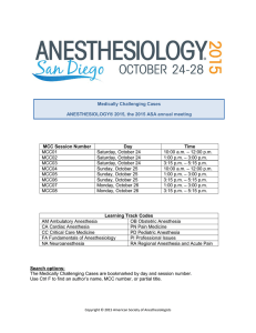 ASA Annual Meeting Medically Challenging Cases Guide 2015
