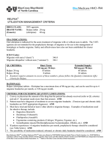 relpax utilization management criteria