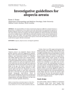 Investigative guidelines for alopecia areata