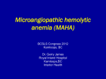 Microangiopathic hemolytic anemia