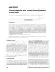 Pneumocephalus after lumbar epidural catheter: a case report