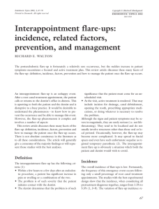 Interappointment flare-ups - Best Endodontics of Glenview