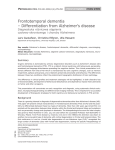 Frontotemporal dementia – Differentiation from Alzheimer`s disease