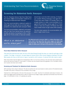 Screening for Abdominal Aortic Aneurysm: Consumer Guide