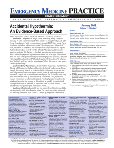 Accidental Hypothermia: An Evidence-Based Approach