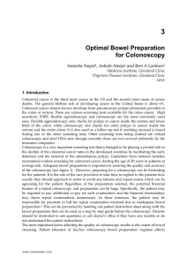 Optimal Bowel Preparation for Colonoscopy