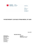 PHYSIOTHERAPY LOW BACK STRAIN MODEL OF CARE