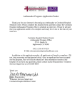 Ambassador Program Application Packet