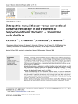 Osteopathic manual therapy versus conventional