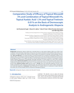 Comparative Study of Efficacy of Topical Minoxidil 5% and