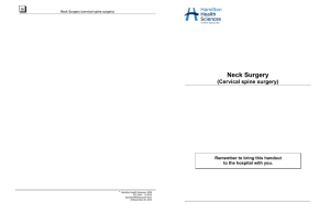 Hamilton...Neck Surgery (cervical spine surgery)