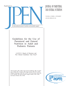 journal of parenteral and enteral nutrition