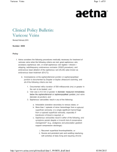 Clinical Policy Bulletin: Varicose Veins