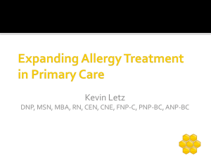 Expanding Allergy Treatment in Primary Care