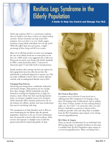 Restless Legs Syndrome in the Elderly Population