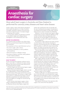 Anaesthesia for cardiac surgery