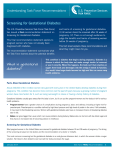 Screening for Gestational Diabetes: Consumer Guide