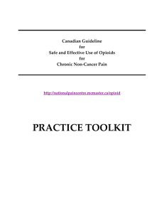 Practice Toolkit - Michael G. DeGroote National Pain Centre