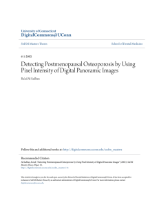 Detecting Postmenopausal Osteoporosis by Using Pixel Intensity of
