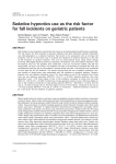 Sedative hypnotics use as the risk factor for fall incidents on geriatric