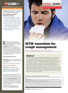 MTM essentials for cough management