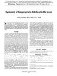 Syndrome of Inappropriate Antidiuretic Hormone