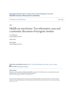 Middle ear myoclonus: Two informative cases and a systematic