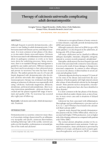Therapy of calcinosis universalis complicating adult dermatomyositis