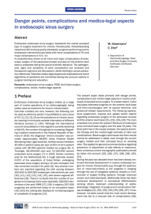 Danger points, complications and medico