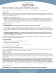 Dizziness/Balance Evaluation Patient Instructions