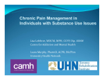 Chronic Pain Management in Individuals with Substance Use Issues