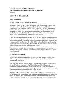 History of TYLENOL - Nancy West Communications