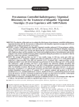 Percutaneous Controlled Radiofrequency Trigeminal Rhizotomy for