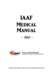 Medical Manual IAAF 2012 - Richwoods High School Women`s