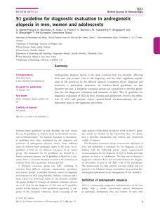 S1 guideline for diagnostic evaluation in androgenetic alopecia in