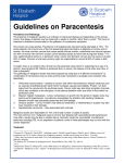 Guidelines on Paracentesis
