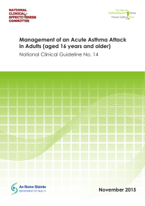 Management of an Acute Asthma Attack in Adults
