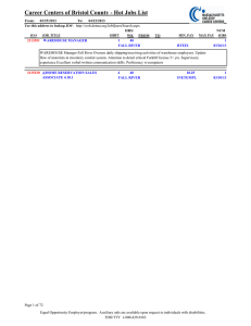 Career Centers of Bristol County - Hot Jobs List