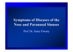 Symptoms of Diseases of the Nose and Paranasal