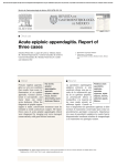 Acute epiploic appendagitis. Report of three cases