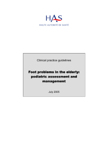 Foot problems elderly Guidelines
