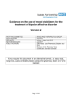 Guidance on the use of mood stabilizers for the treatment of bipolar