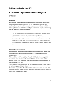 Taking medication for HIV: A factsheet for parents/carers