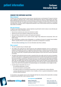 Cortisone Injection - Information for Patients