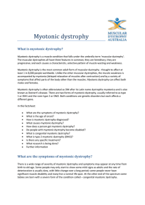 What is myotonic dystrophy? - Muscular Dystrophy Australia