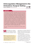 Anticoagulation Management in the Ambulatory Surgical